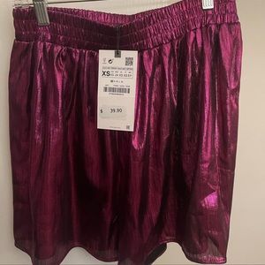 ZARA Shimmer PaperBag Shorts. NEVER BEEN WORN